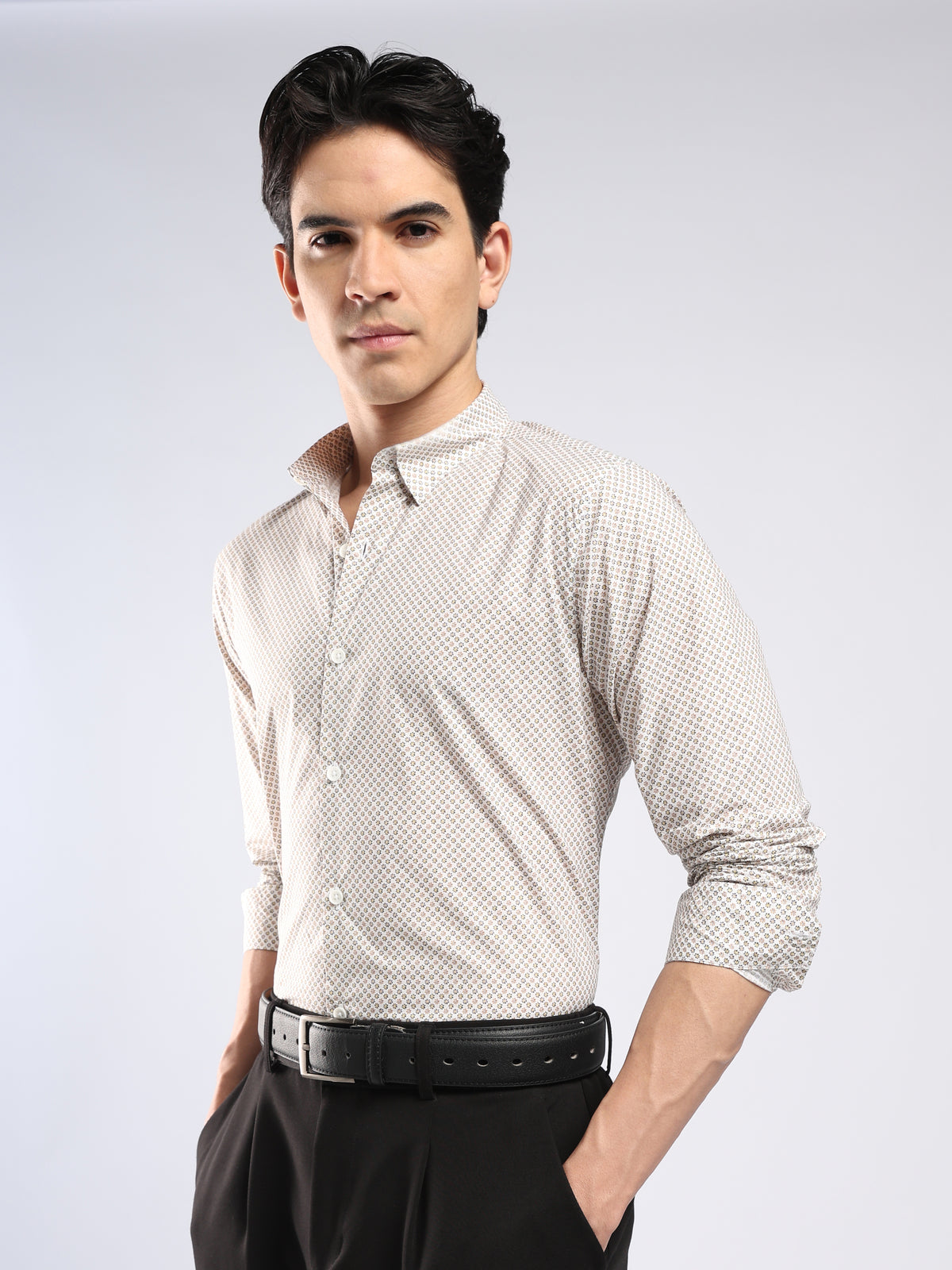 Auvomo - Digital Printed Shirt - Light Brown