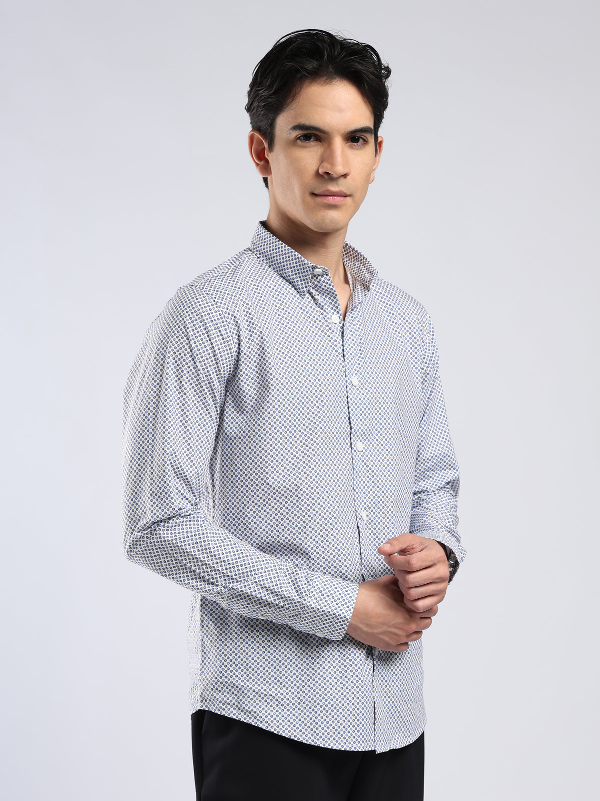 Auvomo - Digital Printed Shirt - Navy Blue