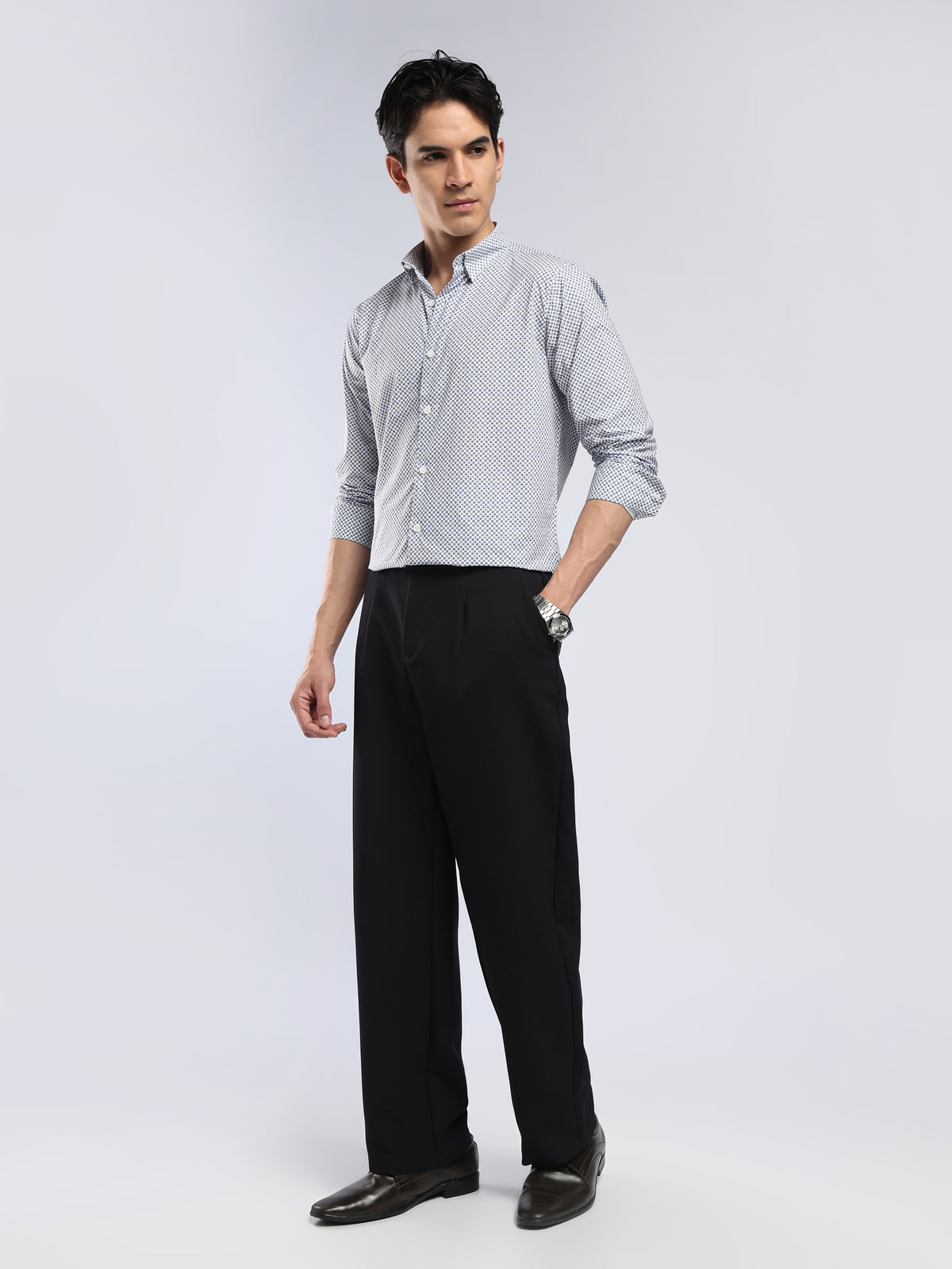 Auvomo - Digital Printed Shirt - Navy Blue