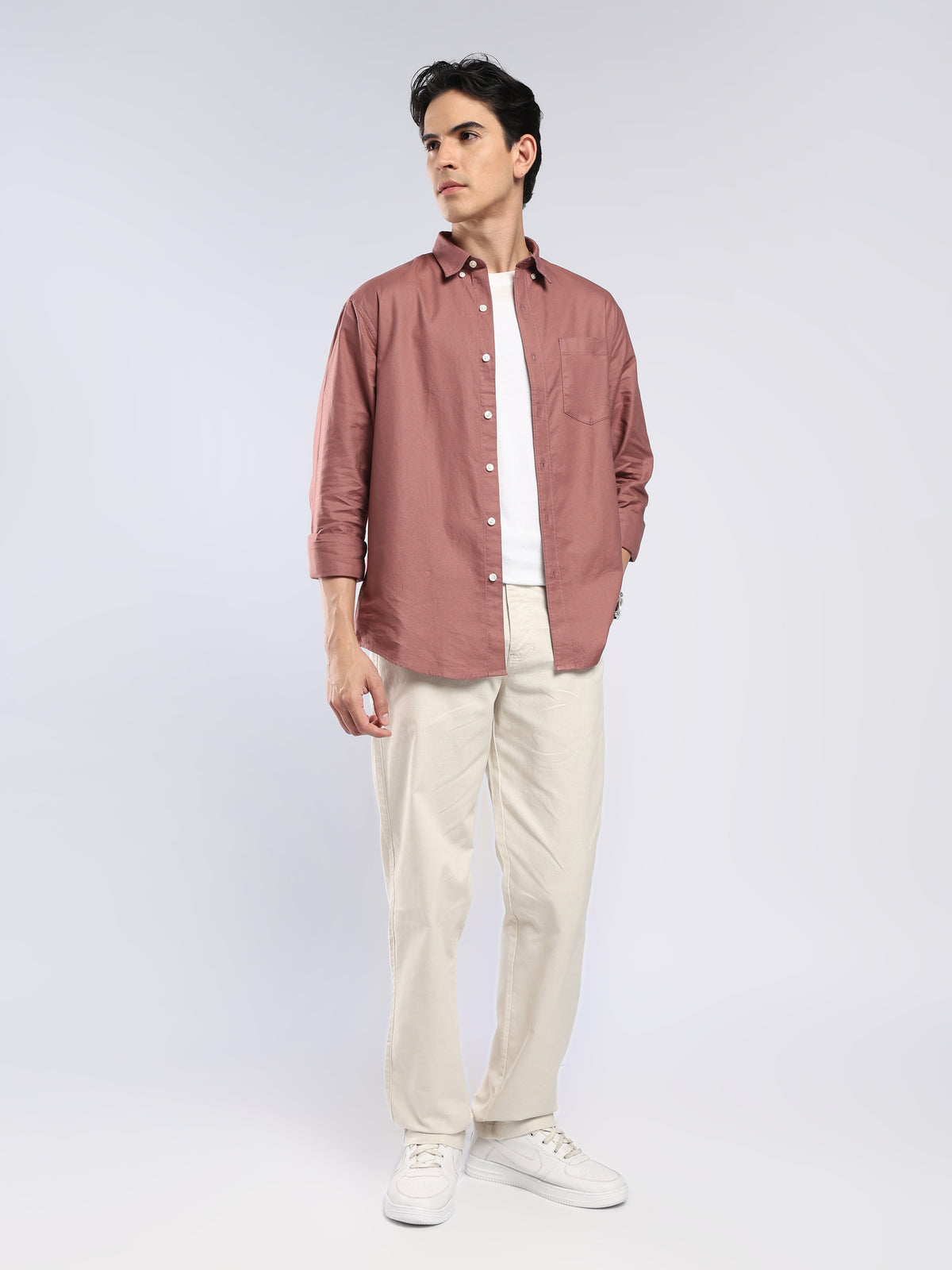 Tava -  Relaxed Fit Oxford Shirt  - Dusty Rose