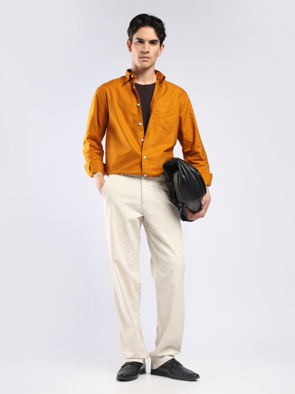 Tava -  Relaxed Fit Oxford Shirt  - Orange