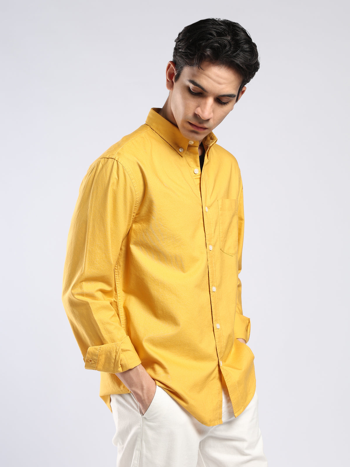 Tava -  Relaxed Fit Oxford Shirt  - Yellow