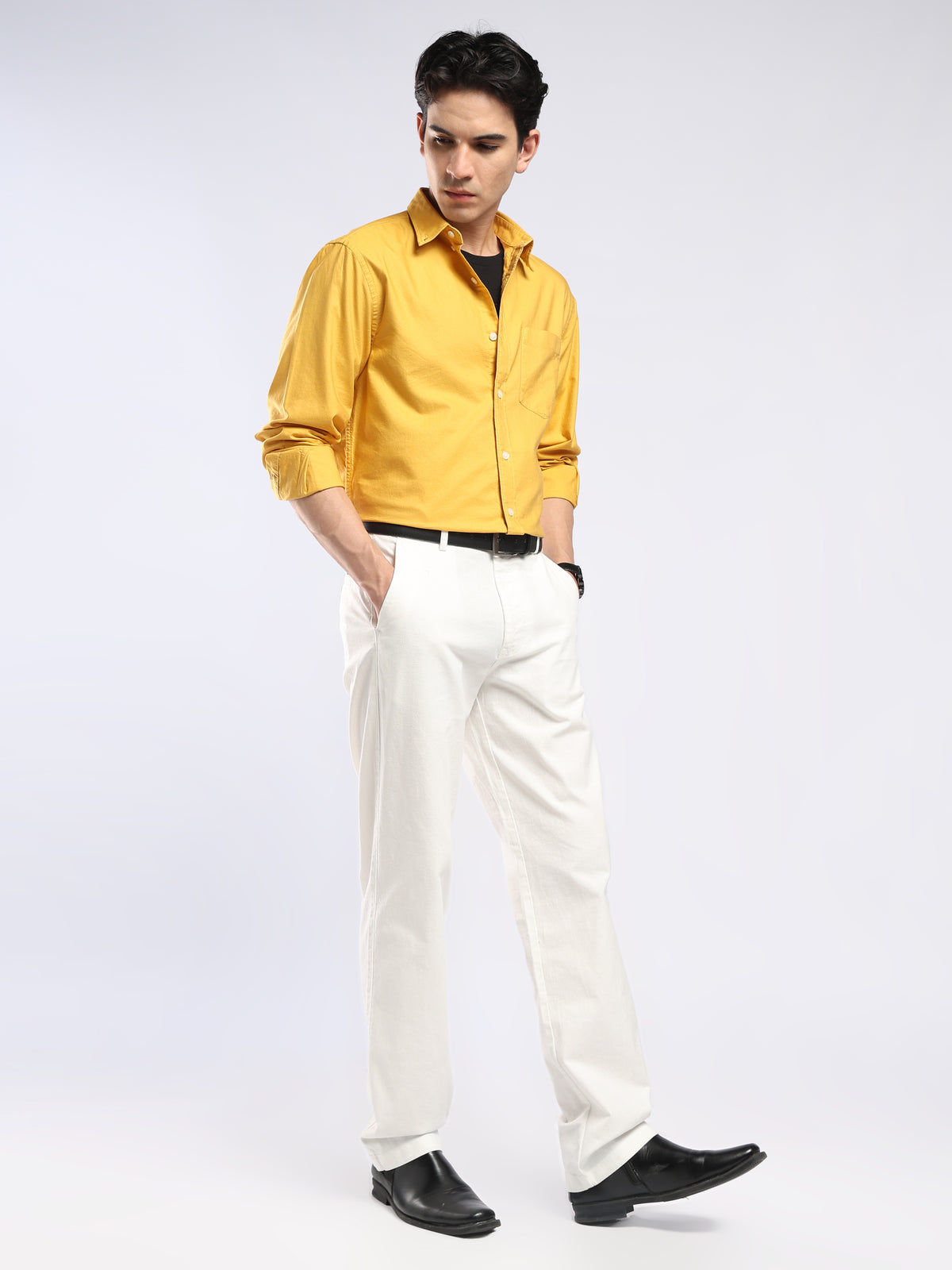 Tava -  Relaxed Fit Oxford Shirt  - Yellow