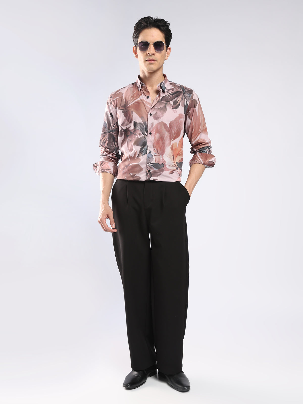 Auvomo - Digital Printed Shirt - Light Mauve