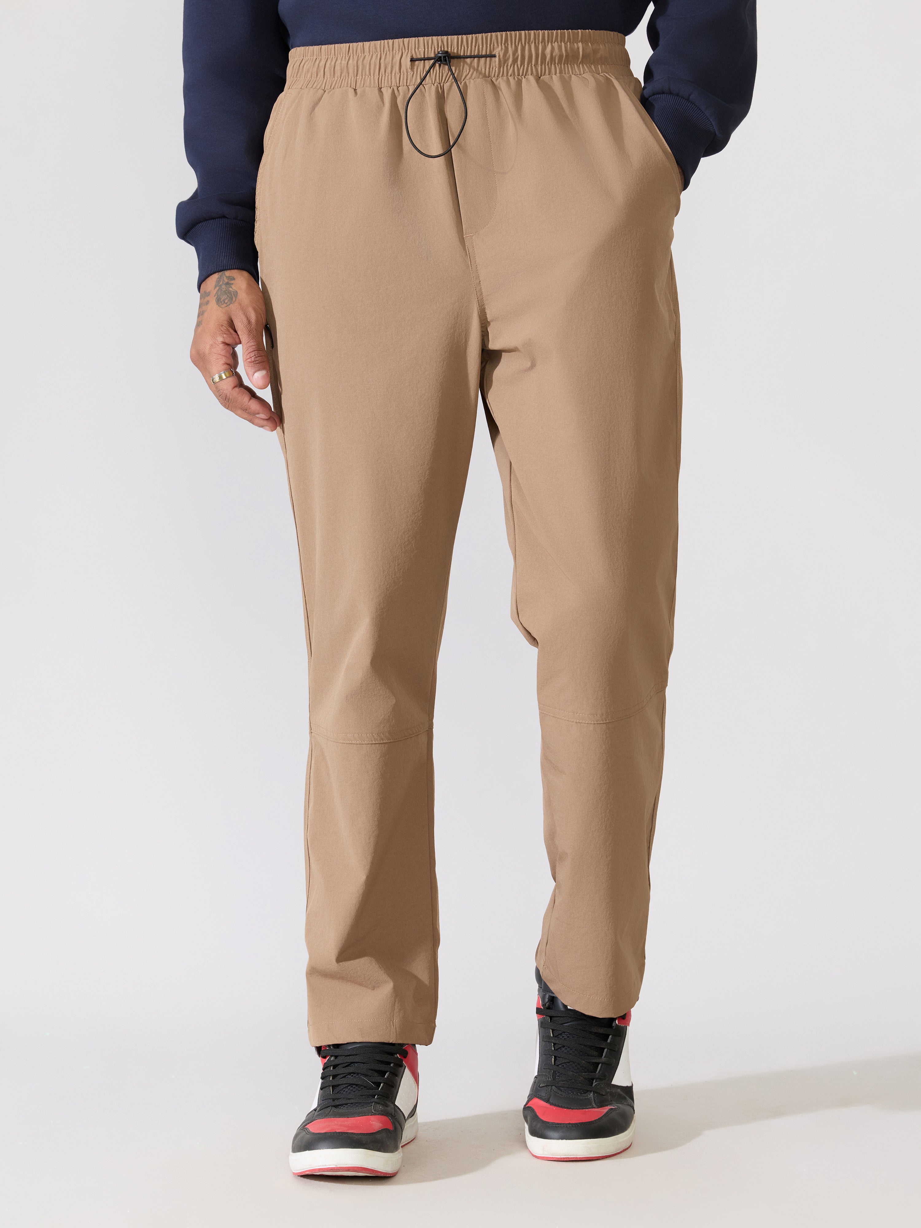 Zanto - Brown Regular Track Pant