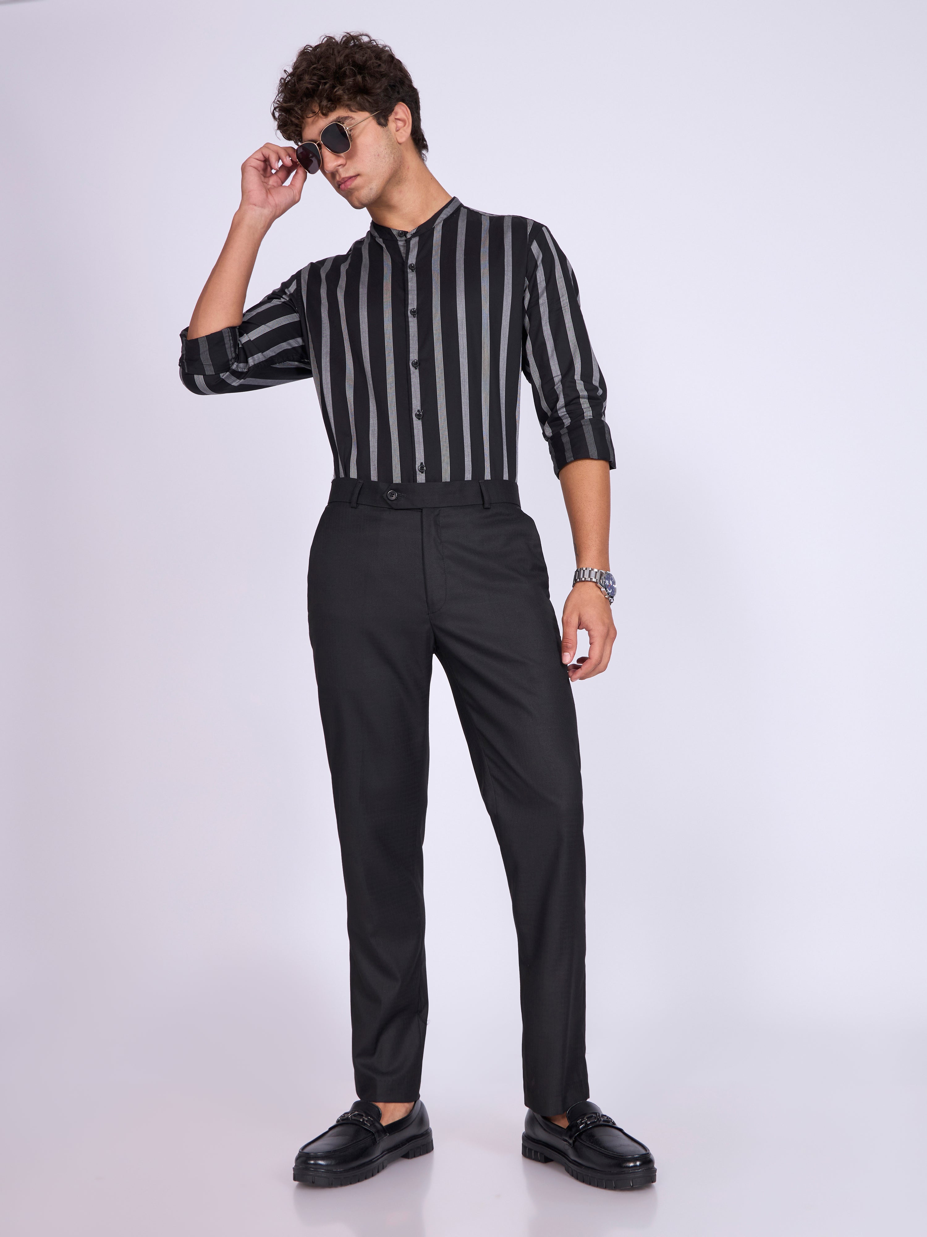 Valentin - Skinny Fit Formal Pant - Black