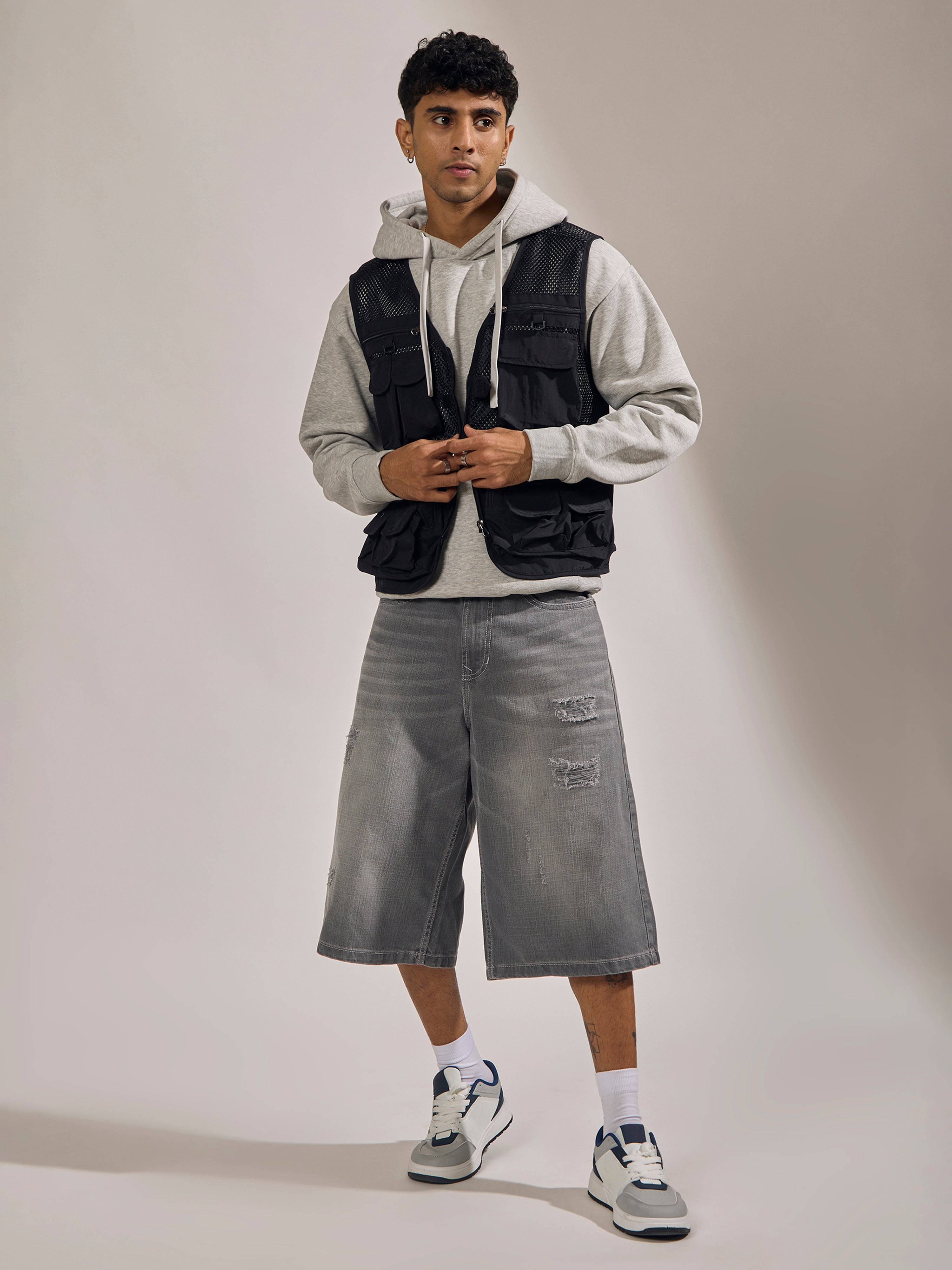 Romillya - Zippered Cargo Vest - Black