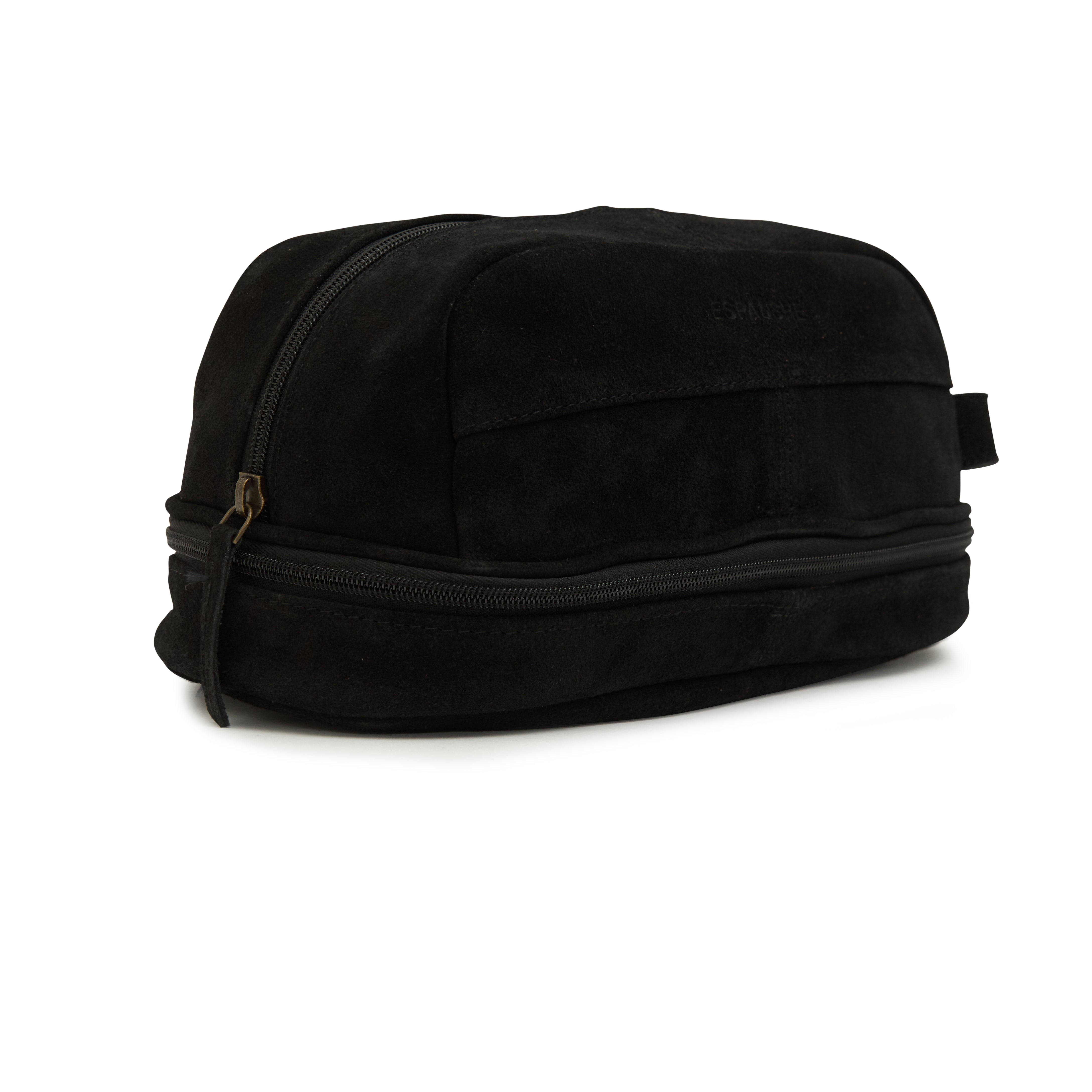 Godfrey - Suede Leather Cosmetic Bag - Black