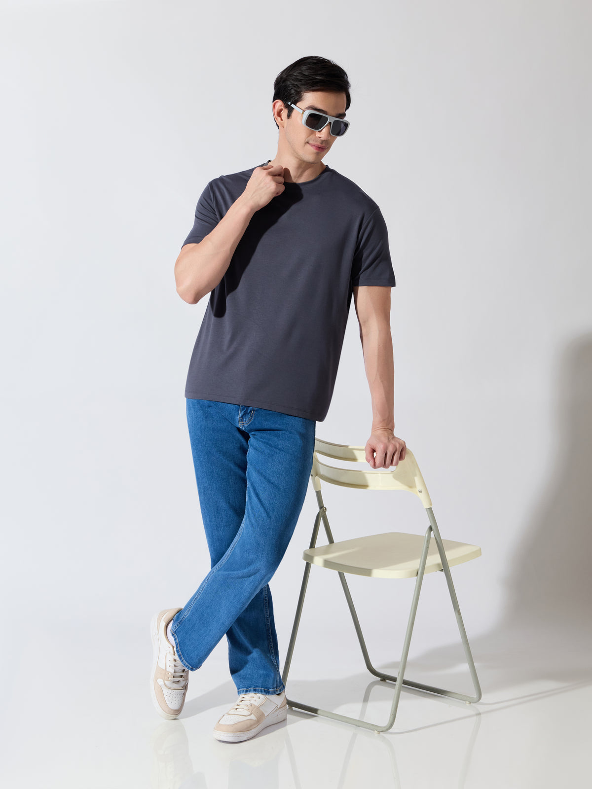 Lefira - Slim Fit T-Shirt - Grey